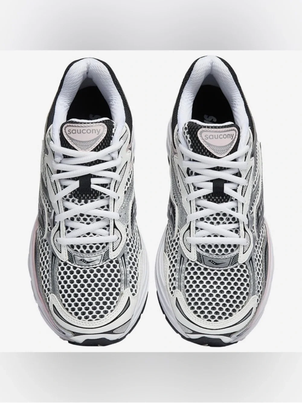Saucony Men's Silver/Pink Retro ProGrid Omni 9 Lifestyle Sneaker—11